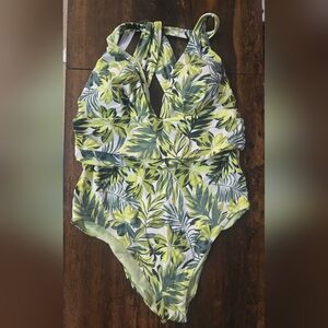 NWT Adore Me Tropical Leaf Print One Piece Swimsuit